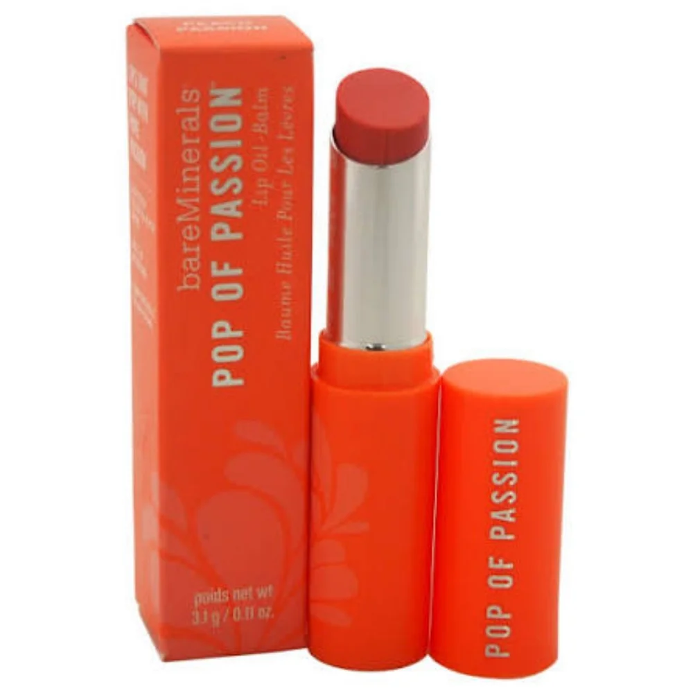 ❇️🧚‍♀PEACH PASSION BareMinerals DISCONTINUED Pop of Passion Lip Oil Balm NWT
